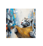 ホワイトタイガーの新日常6（個別スタンプ：18）