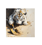 ホワイトタイガーの新日常6（個別スタンプ：21）