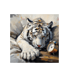 ホワイトタイガーの新日常6（個別スタンプ：22）