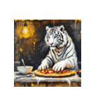 ホワイトタイガーの新日常6（個別スタンプ：27）