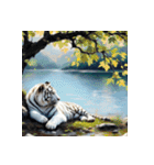 ホワイトタイガーの新日常6（個別スタンプ：29）