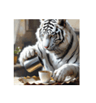 ホワイトタイガーの新日常6（個別スタンプ：30）