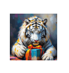 ホワイトタイガーの新日常6（個別スタンプ：32）