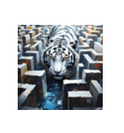 ホワイトタイガーの新日常6（個別スタンプ：35）