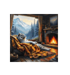 ホワイトタイガーの新日常6（個別スタンプ：36）