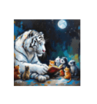 ホワイトタイガーの新日常6（個別スタンプ：37）