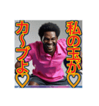 ※卓球が大好きな♡ゲイの黒人男性（個別スタンプ：18）