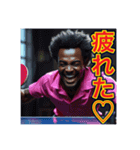 ※卓球が大好きな♡ゲイの黒人男性（個別スタンプ：31）