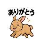 ふわもこうさぎの毎日スタンプ（個別スタンプ：16）