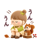 【3Dぬいぐるみ】秋のおだんごちゃん。（個別スタンプ：17）