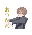 ゆるパーカーくんの毎日挨拶（個別スタンプ：4）