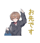 ゆるパーカーくんの毎日挨拶（個別スタンプ：33）