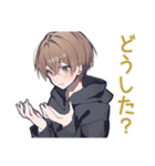 ゆるパーカーくんの毎日挨拶（個別スタンプ：35）