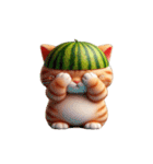 さわやかでおもしろいスイカにゃん（個別スタンプ：16）