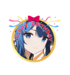 AI美少女2・誕生日おめでとう☆記念日（個別スタンプ：1）