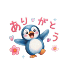 動く♡ペンギンの無邪気でラブな毎日（個別スタンプ：4）