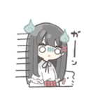 黒髪ストレートヘアの女の子（個別スタンプ：25）