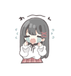 黒髪ストレートヘアの女の子（個別スタンプ：32）