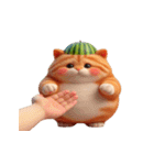 おもしろスイカ猫の日常ショー（個別スタンプ：12）