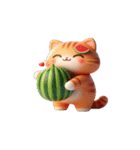 おもしろスイカ猫の日常ショー（個別スタンプ：29）