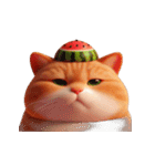 おもしろスイカ猫の日常ショー（個別スタンプ：30）