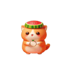 おもしろスイカ猫の日常ショー（個別スタンプ：32）