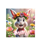 ❤️年中使える❤️かわいいウサギ❤️（個別スタンプ：4）