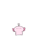 小さいなんだかゆるいウーパールーパー（個別スタンプ：4）