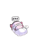 小さいなんだかゆるいウーパールーパー（個別スタンプ：24）