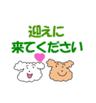 白プー＆茶プーと友達（個別スタンプ：13）