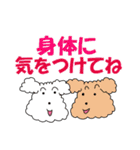 白プー＆茶プーと友達（個別スタンプ：34）