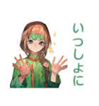 アオザイ女子の毎日挨拶（個別スタンプ：22）