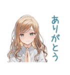 優しいお姉さんの毎日挨拶（個別スタンプ：7）