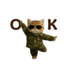 踊る！軍人にゃんこ（個別スタンプ：3）