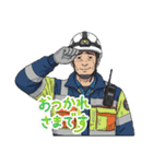 消防車、救急車、レスキュー隊LINEスタンプ（個別スタンプ：1）