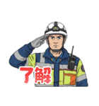 消防車、救急車、レスキュー隊LINEスタンプ（個別スタンプ：10）