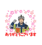 消防車、救急車、レスキュー隊LINEスタンプ（個別スタンプ：40）