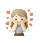 ゆるっとかわいいオシャレな女の子（個別スタンプ：21）
