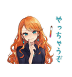 魔女の締切前夜★夜ふかし（個別スタンプ：18）