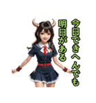 仮装女子_鬼ドル（オカンの励まし編）（個別スタンプ：35）