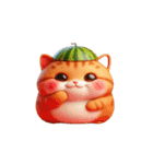 にゃんにゃんスイカ頭めっちゃかわいい（個別スタンプ：2）
