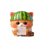 にゃんにゃんスイカ頭めっちゃかわいい（個別スタンプ：12）