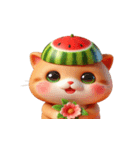 スイカ猫の無敵爆笑日常（個別スタンプ：24）