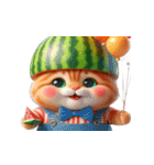 スイカ猫の無敵爆笑日常（個別スタンプ：30）