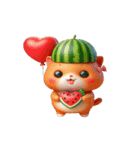 スイカ頭のにゃんこ、超買うべき！（個別スタンプ：2）