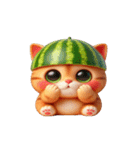 スイカ頭のにゃんこ、超買うべき！（個別スタンプ：14）