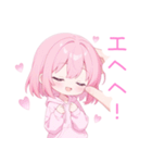 ラブリー狐耳パーカーの女の子スタンプ（個別スタンプ：22）