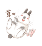 日常使い「立ち耳うさぎ（ヒマラヤン）」（個別スタンプ：21）