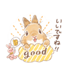 日常使い「立ち耳うさぎ（オレンジ）」（個別スタンプ：2）
