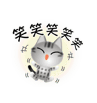 色々な猫9-1 短毛-立ち耳-サバアメショ銀（個別スタンプ：26）